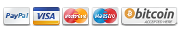 Paypal, Visa, Mastercard